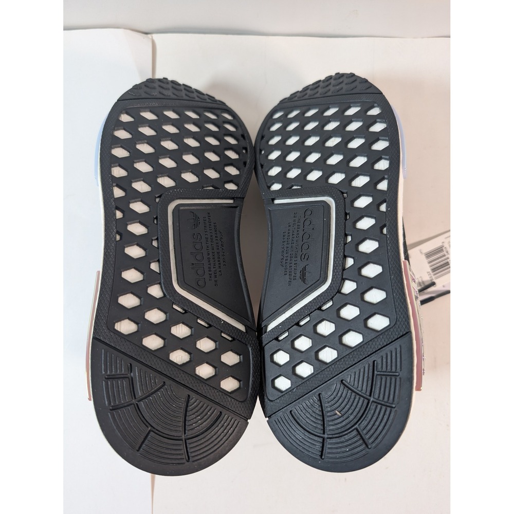 Adidas NMD R1 W GY8537 Black White Purple Stripes Running Sneakers Women 5.5 - Picture 8 of 11